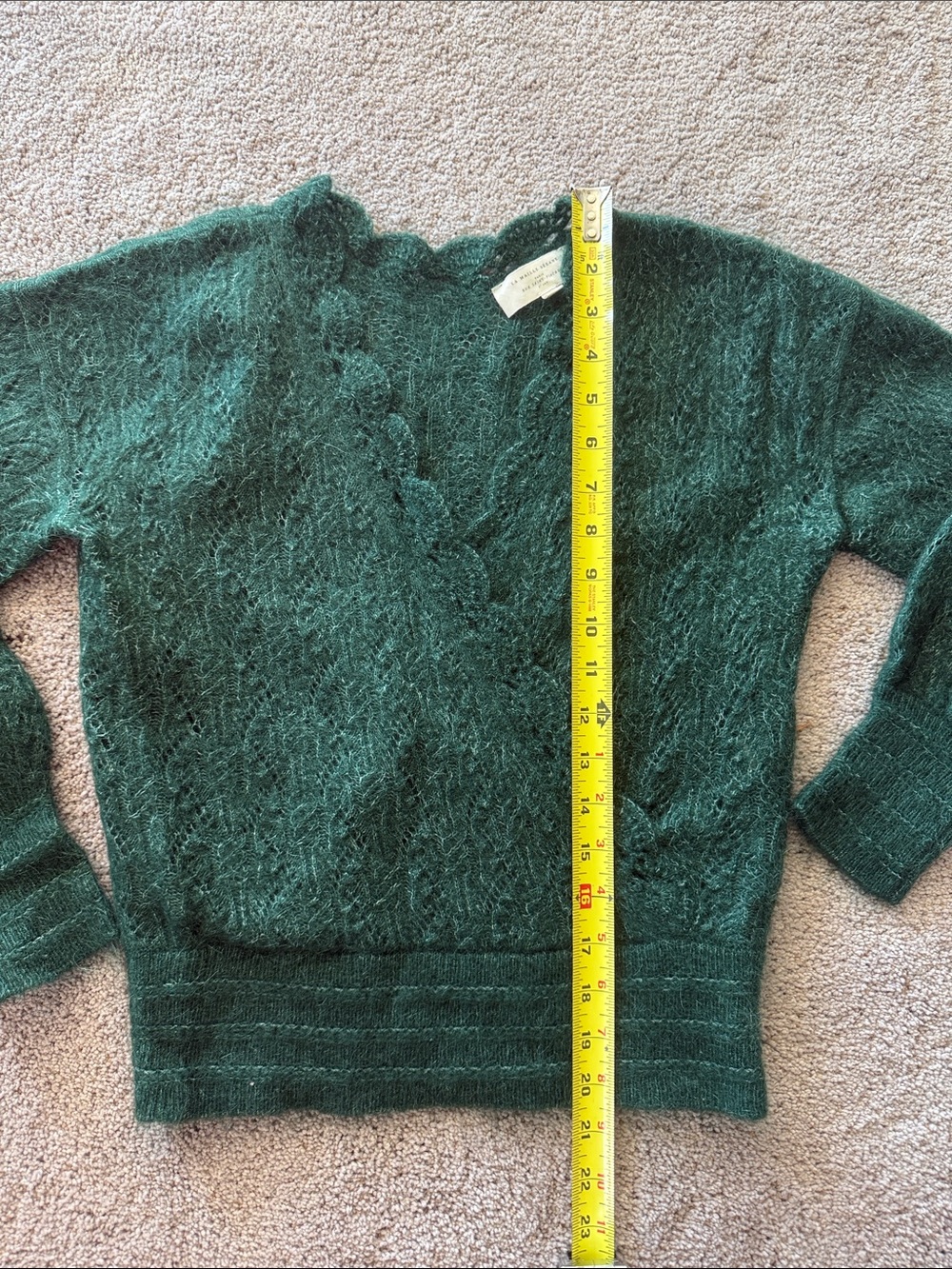 Sèzane Bottle Green Nathalia Jumper Merino Wool Mohair Knit Sweater - Picture 4 of 7